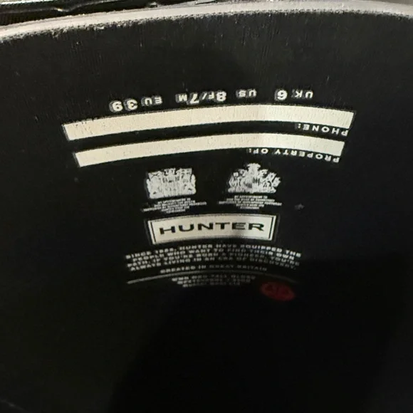 Hunter Black Gloss Original Tall Rain Boots - Picture 5 of 16